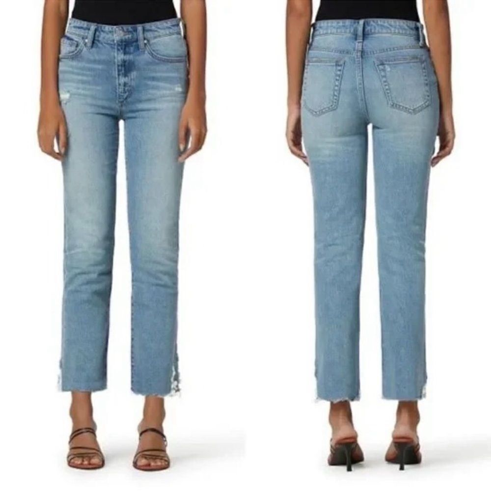 Joes Jeans “Innessa” Distressed High Rise Wide Leg Cropped Jeans Size 29
